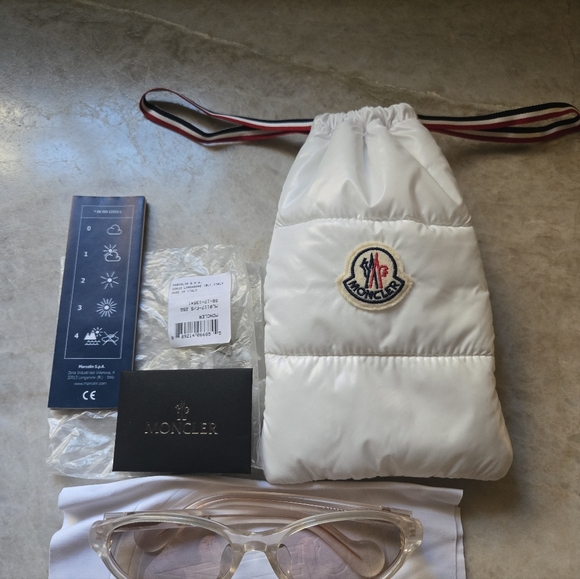 Sunglasses Moncler ML 0117 - 25G Ivory/Brown Mirror, Oval - Picture 11 of 12